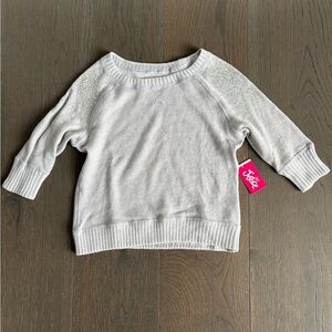 Justice girls silver sweater sz 12 years new with tags